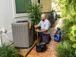 Kyzar technician working on system.